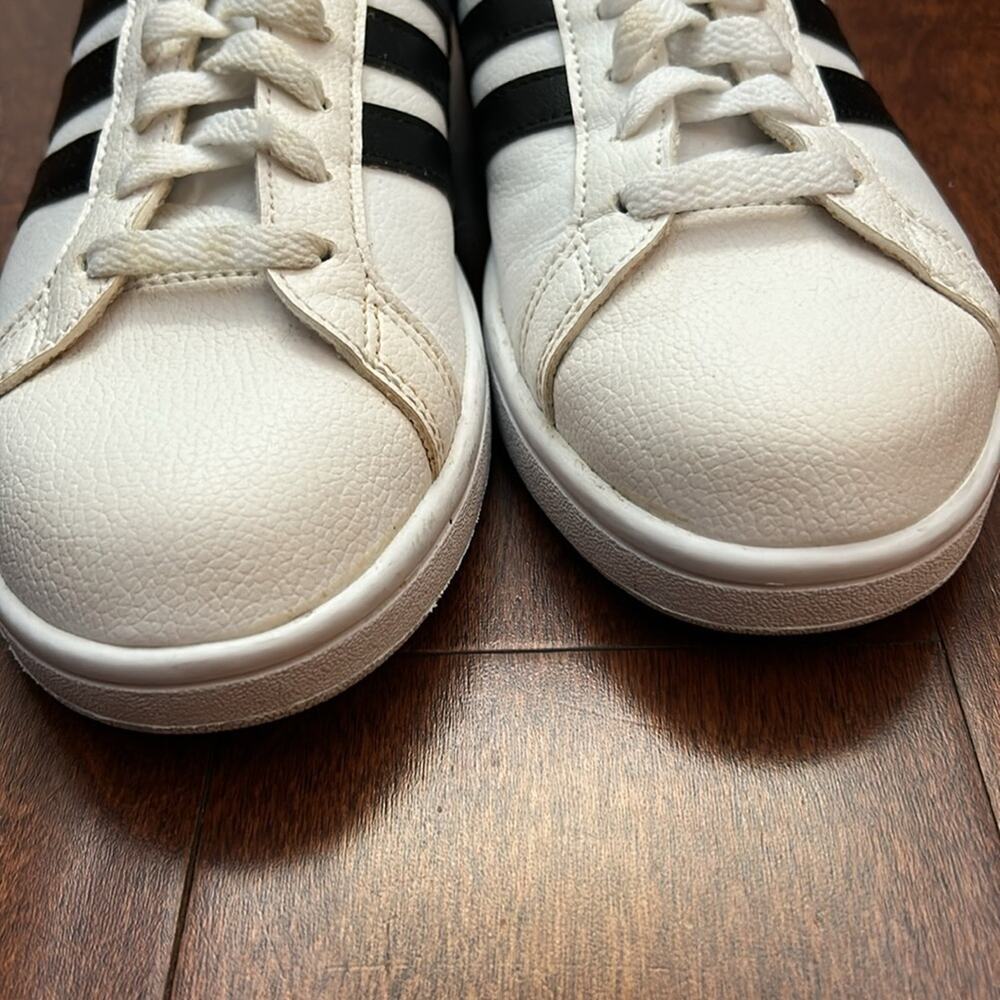 Adidas Women’s Neo Cloudfoam White and Black Classic Sneakers, Size and 8.5 - Picture 8 of 16